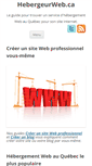 Mobile Screenshot of hebergeurweb.ca