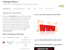 Tablet Screenshot of hebergeurweb.ca